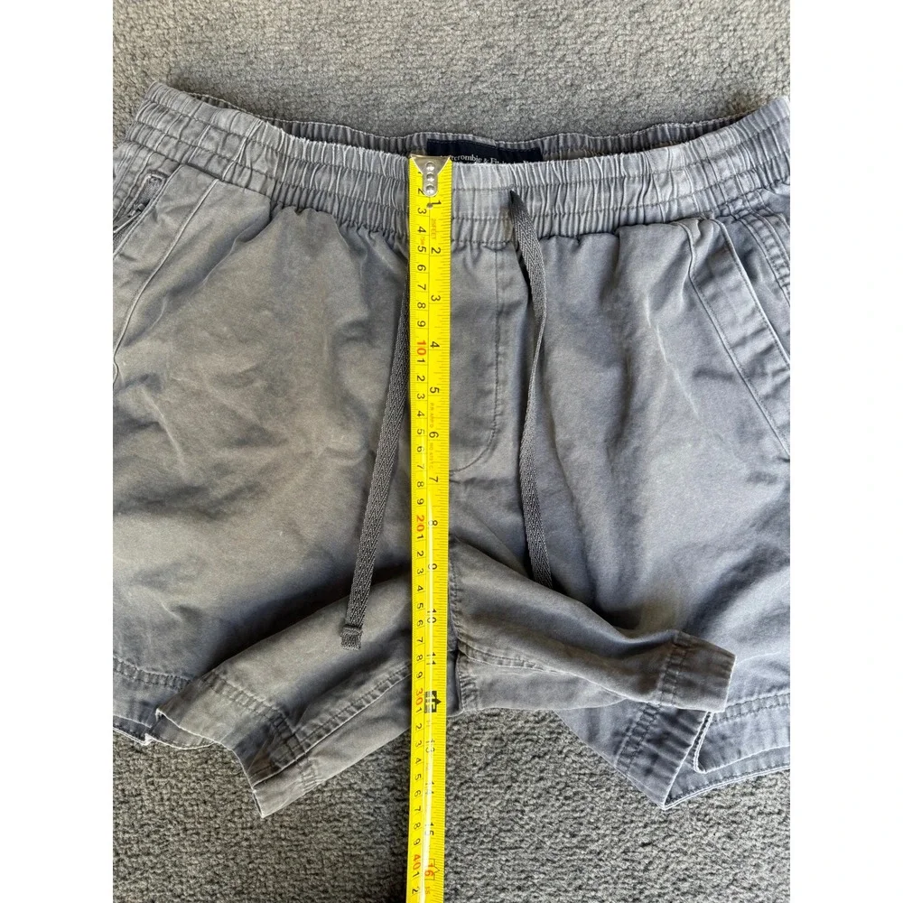Abercrombie & Fitch Mens Gray Cotton Drawstring Pull On Shorts Size M 128T0223